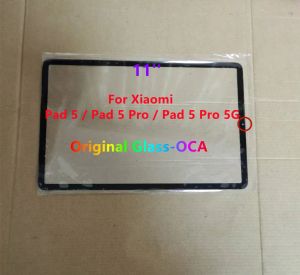 パネル新しいガラス + ocaオリジナル11 '' xiaomiパッド5 /パッド5 Pro / 5g Xiaomi Mi Pad 5タッチスクリーンフロントカバーレンズLCD外側パネル