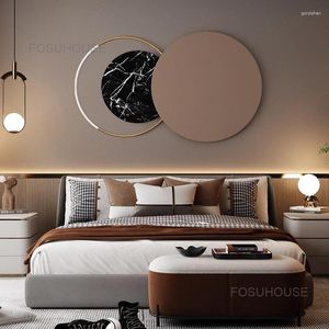 Dekorativa figurer järn europeiska väggdekor vindklockor sängen hänge vardagsrum soffa bakgrund metall kreativ cirkulär dekoration