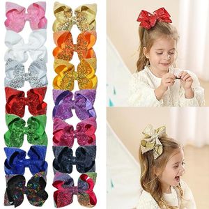 Large Bow Clips Sequense bow Charm hair Bows Hairbands glitter bowknot barrettes Girls baby hairbands