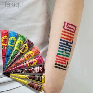 Body Paint 1pcs 25g Indian GOLECHA Henna Cones Tattoo Paste For Temporary Tattoo Sticker Body Paint Art Cream Cone d240424