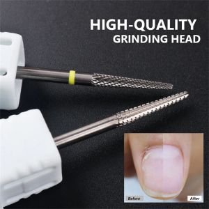 Bits Bit Bit 3/32 '', edição profissional de dentes cruzados de carboneto de tungstênio para acrílico unhas de gel dura Remover suprimento de manicure