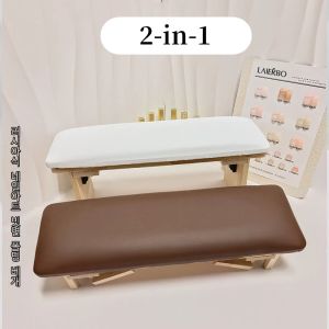 Equipamento 2in1 Manicure chanfrada Manicure Hand Rest Cushion para Rest Stand para Manicure Salon Wood Nail Art Tool Hand Rest Pillow Solter