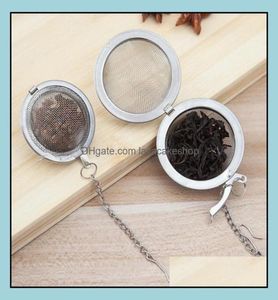 Colanders Strainers 100Pcs Teaware Stainless Steel Mesh Tea Ball Infuser Strainer Sphere Locking Spice TeaFilter Filtration Her4382614