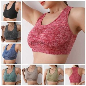 Aktive Sets Frauen Sport Bras Yoga Top Weste hohe schockdes schnell trocknendem Yoga-Fitnessstudio-Fitness-Unterwäsche Ladies Seamless Sportswear 240424