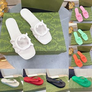 Low Heels Damen Pantoffeln Gummi Flats Mules Claquette weibliche Sommer Beachschuhe Flip Flops Luxusdesigner Sandalen Frau Sandale Slides