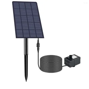 Decorações de jardim 5W Bomba de painel de tinta de 5V 200l/h com estaca Sistema de água solar Decoração de água Kits de economia de energia para piscina