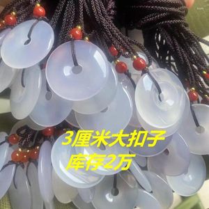 Anhänger Halsketten Chalcedon Safety Buckle Internet Promi Live Broadcast Supply Wohlfahrtsmodell Hanfu Ancient Style Jade Hals