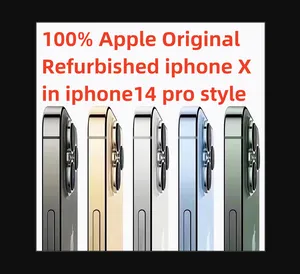 Free ship Genuine Apple iphone X in iphone 14 pro style phone 4G LTE Unlocked coming with 14pro box sealed 3G RAM 256GB ROM OLED smartphone gift iPhone new accessories