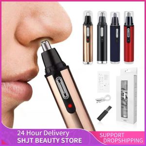 Clippers Electric Nose Hair Trimmer Men's Nose and Ear Remover USB uppladdningsbar automatisk vattentät tvättbar bärbar elektrisk rakning