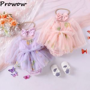Одноказки Prowow 024M осень-девочка боди для младенцев Bowknot сладкая сетчатая сетка
