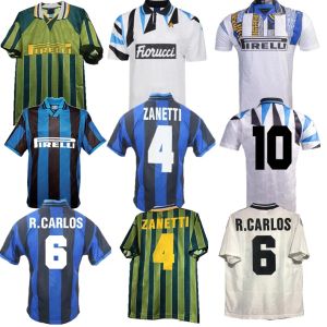 1992 1993 1995 1996 Inter retro Milans Jersey de futebol 95 96 Roberto Carlos Zanetti Bergomi Branca Bergkamp Ince Berti Classic Vintage Home Away 3rd Football Shirt