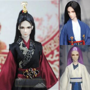 Куклы 30 см куклы китайские древние аксессуары для костюмов 1/6 мужчины BJD Куклы фигуры Гибкий кукла мальчик кукла длинные волосы