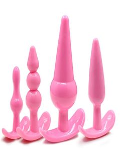 4pcs Big Butt Plug Sex Toy для женщин мужчины сексуальные ночные клубы унисекс якорь -якорь, стимулирующие анальные продукты для взрослых, мастурбатор Y16489030