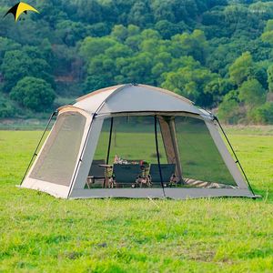 Tents And Shelters Outdoor Camping Mosquito Nets 6-15 Person Rainproof Silver Glue Sunscreen Beach Picnic Sunshade Canopy Equipment