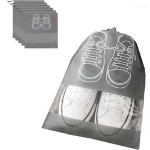Förvaringspåsar 5-delar Pack Ultimate Shoe Bag for Travel and Home Organization Dammtät fuktsäkert icke-vävt