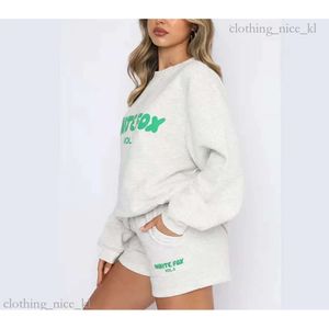 Vita Foxx Tracksuit Womens Whiter Foxx T Shirt Designer Brand Fashion Sports and Leisure Set Fox Sweatshirt Hoodie Shorts Tees Set 827