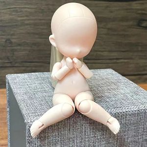 Puppen neue 1/12 Iomomodoll 12 cm Höhe niedliche Babypuppe DIY Dress -up -Spielzeug für Mädchen