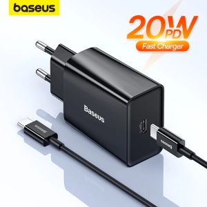 Chargers Baseus 20W Quick Charge QC 3.0 PD USB Type C Зарядное устройство для iPhone 14 13 12 XS 8 Xiaomi Samsung Phone Pd Зарядное устройство