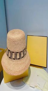 Women Designer Letter Bucket Hat Mens Fashion Lafite Straw Cap Hatts For Men Buckets Casquette Caps Womens F Hats Bonnet Beanie 2204979029