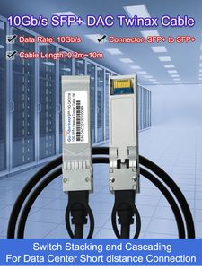 Kablo 10g/1G SFP DAC20cm/1/2/3/5/7/10m pasif doğrudan takın bakır ikiz SFP DAC Mikrotik, TP-Link, Netgear Anahtar