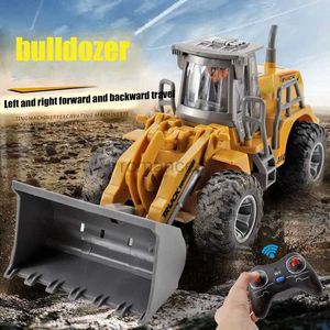 Electric/RC Car RC Cars Children Toys for Boys Remote Control Car Kids Toy Excavator Bulldozer Roller Radio Control Engineering Vehicle Toy Gift 240424