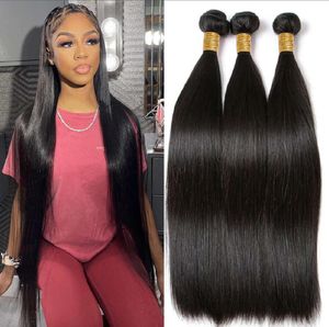 Bone Straight Human Hair Bundles Long 30Inch Black Women Brazilian Remy Hair Extensions Natural Color Human Hair Wefts Hair Products