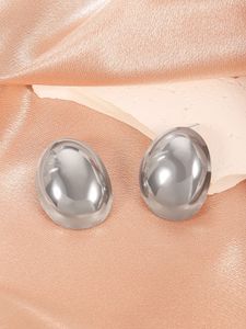 Titanstål hjärtformade örhängen vattendroppar elliptiska persika hjärtstruktur örhängen smycken och gåvor till flickvänner
