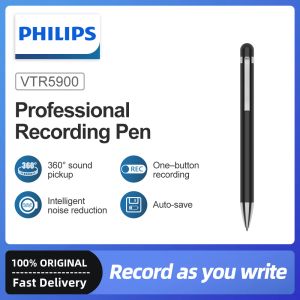 Inspelare Philips Voice Recorder Mp3 Player Audio Recording Device Pen Bluetooth 360 ° Sound Pickup Intelligent Noise Reduction Auto Save
