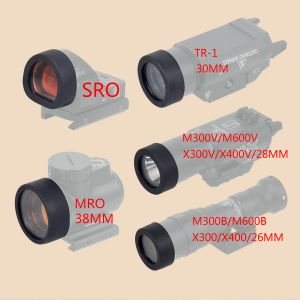 ライト戦術武器懐中電灯レッドドット視力スコーププロテクターカバーSureFire M300 M600 X300 X400 TR1 TRIJICON MRO SRO LENS GUARD