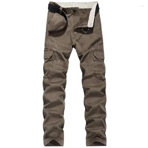 Herrenhosen Multi-Pockets Military Overalls Casual Lose gerade Hose reine Baumwollfracht für Man Ropa Hombre