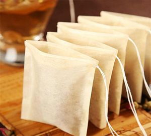 100PcsLot Tea Filter Bag Coffee Tools Disposable Unbleached Paper Empty Infuser for Loose Leaf 6x8cm6873966