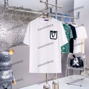 Xinxinbuy Men designer tee t shirt 2024 Italien läder lapp broderi 1854 bomull kort ärm bomull kvinnor vit svart s-3xl