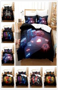 Low Customized Whole 3D Bedding Sets Poker Theme Polyester Soft SkinFriendly Duvet Cover Set Adult Children Universal Q1225156