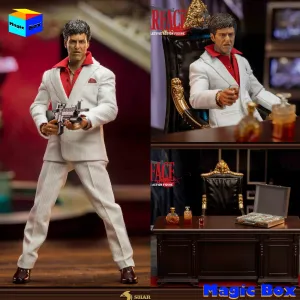 Bebek Koleksiyonu Köpekbalığı Oyuncakları 002 1/12 Scarface Tony Montana Al Pacino Sıcak Kanlı Dövüş Gençlik Tam Set Model 6 