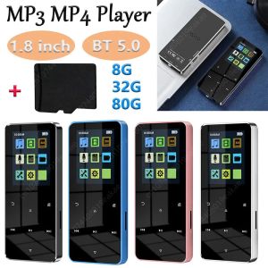 Игрок 1,8 дюйма TFT MP3 MP4 Player BluetoothCompatible 5.0 Sports Walkman с Ebook Recordin Dinker с 8/32/80G Card TF Card