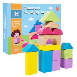 Toptan istifleme blokları oyuncak çocukları şekillendiren blokları şekillendiriyor Renkli gökkuşağı yapı taşları