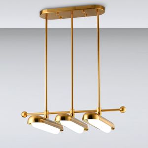 Postmodern Golden Art Deco Golden Iron Glass Chandelier Lysande Lyster Suspension Lumtaire Lampen för matsal