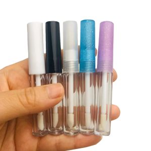 Flaskor 1,5 ml tomma läppglansrör blå klar plast flytande läppstift behållare bärbar mini lipgloss provflaska.