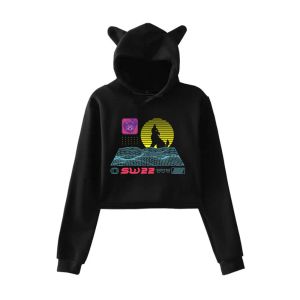 Spaccate SSSNIPERWOLF SYNTHWAVE LOGO Pullover Pullover con cappuccio con cappuccio con cappuccio con cappuccio per ragazze con cappuccio con cappuccio con cappuccio