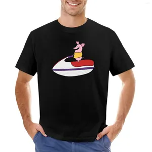 Herren T-Shirts Jet Ski Schwein T-Shirt Anime Lustiges Hemd Kawaii Kleidung für Männer Baumwolle