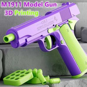 Waffenspielzeug 3D Printed M1911 Modell Schwerkraft Straight Jump Toy Gun Nicht-Firing Kids Stress Relief Toy Weihnachtsgeschenkl2404
