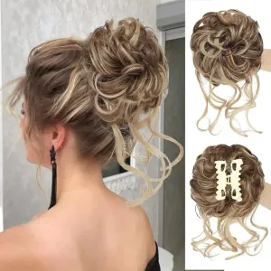 Chignon Chignon Fessy Can Bun Piezone Clip Clip Clip Accompagnato per capelli Updo Capelli ricci di capelli in finta figura per donne