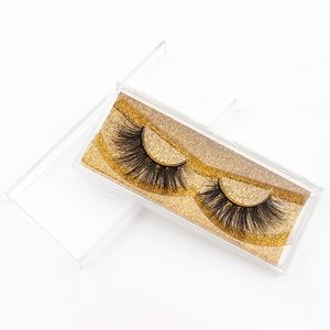 1 Pair Multilayer fluffy flexibility handmade private label Black Band Faux Silk fur Eyelashes Full strip eyelash Extension