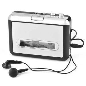 Spelar USB Cassette Tape Player Portable USB Cassette Tape till PC Mp3 CD Switcher Converter Capture Audio Music Player med hörlurar