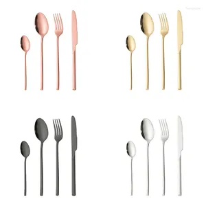 Dinnerware Sets Stainless Steel Cutlery Set Housewarming Perfect For Any Occasion High-quality Elegant Gift Sophisticated Kitchen Flatware