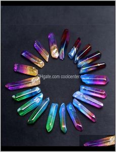 Arti e mestieri hjt 50pcs interi colorati punti naturali punti reiki guarigione bacchette cristalline cure chakra pietra vende i2tef egpxk7495962