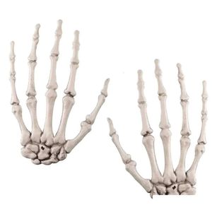 Skeleton Hands Party Decoração do Halloween Tamanho realista de tamanho de vida de plástico de coragem para suportes temáticos