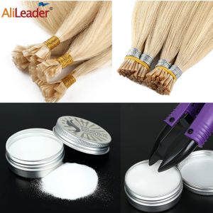 Lim Keratin limpulver vit 20g 50g för att göra peruk nagel/i tips/utip hårförlängningar kvinnor professionella hårförlängningar tillbehör