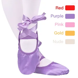 Tanzschuhe Yukigaga Comemore Girls und erwachsene Damen Ballerina Professionelles Ballett mit Ribbon Women's's