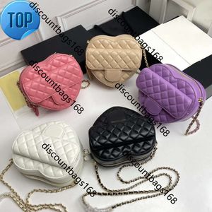 çapraz vücut torbası kalp çanta zinciri çapraz bags tasarımcısı çanta deri omuz çanta markaları mini kalp aşk altın askı ile 18cm ucuz bagl